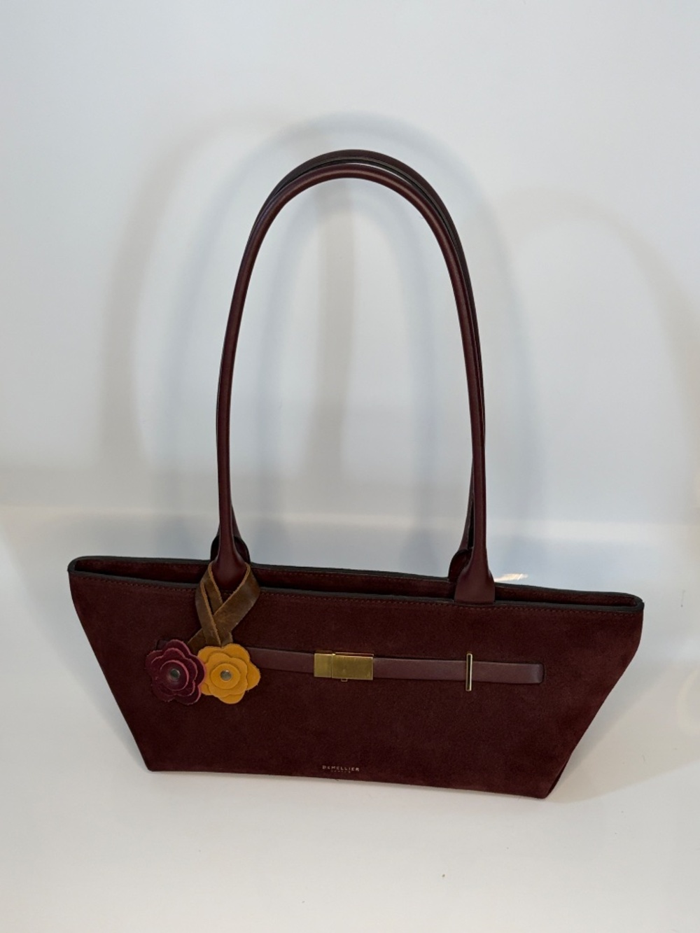 Demellier New York Shoulder Bag - Burgundy Suede - Picture 6 of 6